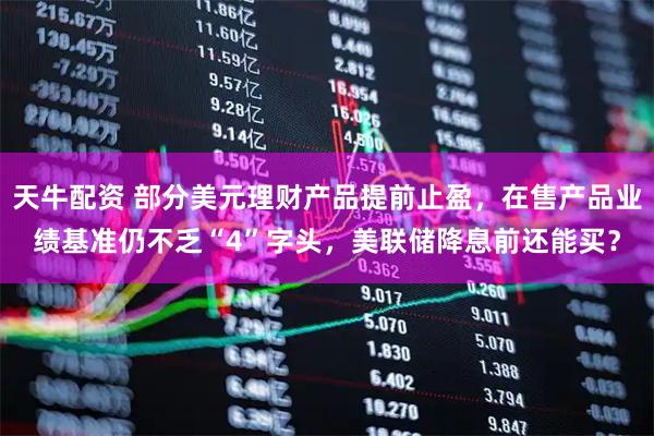 天牛配资 部分美元理财产品提前止盈，在售产品业绩基准仍不乏“4”字头，美联储降息前还能买？